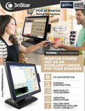 3nStar 15″ Led Touch Screen Monitor Free Bezel 10 Points Capacitive (TCM010VH) VGA + HDMI - POS OF AMERICA