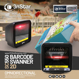 3nStar Hands Free Omni-directional Barcode Scanner 2D (SC550) - POS OF AMERICA