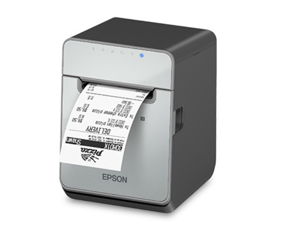 EPSON, TM-L100 Linerless Sticky Receipt Printer. USB-A & Ethernet & Bluetooth Interface. 40/58/80mm Media Support. C31CJ52021 - POS OF AMERICA