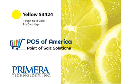 Primera Yellow Color Ink Cartridge, High-Yield 53424 - POS OF AMERICA
