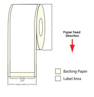 TM-C3500 3.4" x 100 ft Matte Paper Label Roll 812003 - POS OF AMERICA