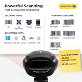 Voltora 2D Wireless BT+2.4G Barcode Scanner with Stand - V-LHHBS-A1
