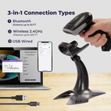 Voltora 2D Wireless BT+2.4G Barcode Scanner with Stand - V-LHHBS-A1
