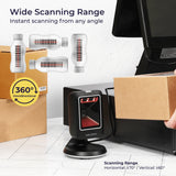 Volcora Wired 2D Tabletop Stationary Barcode Scanner - V-THFS-A1 USB