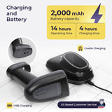 Volcora 2D Wireless BT+2.4G High Performance Barcode Scanner with Charging Base - V-HHBS-A1