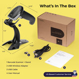 Voltora 2D Wireless BT+2.4G Barcode Scanner with Stand - V-LHHBS-A1