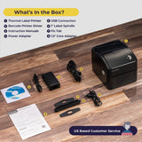 Volcora High Speed 4" Thermal Label Printer - V-LBPTZ Series - USB/Ethernet Black