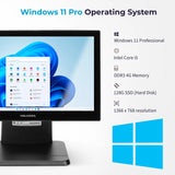 Volcora POS Terminal Standard Base 15.6" - Intel Core i5 Processor - Windows 11 Professional - Wide Touchscreen Point-Of-Sale