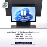 Volcora POS Terminal Pro 15.6" - Intel Core I5 11th Gen Processor - Windows 11 Pro - Gray - Wide Screen Touch Point-Of-Sale