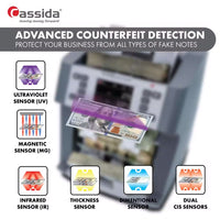 Cassida 9900R Two-Pocket Mixed Denomination Bill Reader - POS OF AMERICA