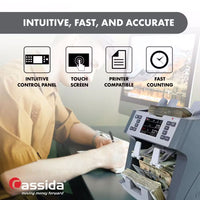 Cassida 9900R Two-Pocket Mixed Denomination Bill Reader - POS OF AMERICA