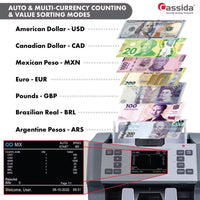 Cassida 9900R Two-Pocket Mixed Denomination Bill Reader - POS OF AMERICA