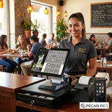 Sam4s Restaurant Terminal Sapphire-700N with PECAN POS Cash Drawer Printer Windows 11 IoT with Mobile Device - POS OF AMERICA