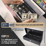 3nStar Heavy Duty Flip Lid Cash Drawer 6 bills / 8 coins CDF20 - POS OF AMERICA