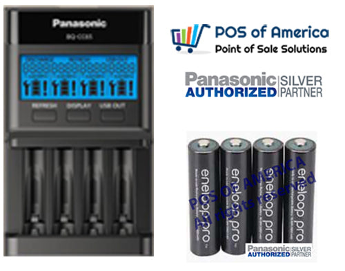 Panasonic Attune Eneloop Pro "AA" Charger CC65 with 4 Pack Batteries WAS-AACHARGER-4PK