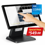 Volcora POS All In One Terminal Standard Base 15.6" - Intel Core i5 Processor - Windows 11 Professional - Wide Touchscreen Point-Of-Sale