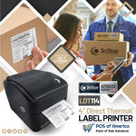 3nStar 4 in Direct Thermal Label Printer (LDT114) with Bartender Label Printing Software USB / LAN - POS OF AMERICA