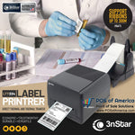3nStar LTT334 4" Direct Thermal/Thermal Transfer  Label Printer 300mt Ribbon - USB & LAN Interface - External Label Dispenser - POS OF AMERICA
