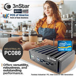 3nStar Industrial mini PC Fanless Industrial PCIntel Core i5 10th Gen 8GB 500GB SSD Wi-Fi Windows 11 - POS OF AMERICA