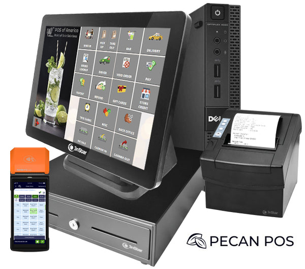 Pecan POS Complete Value Bundle for Restaurant with Mobile Device - POS OF AMERICA