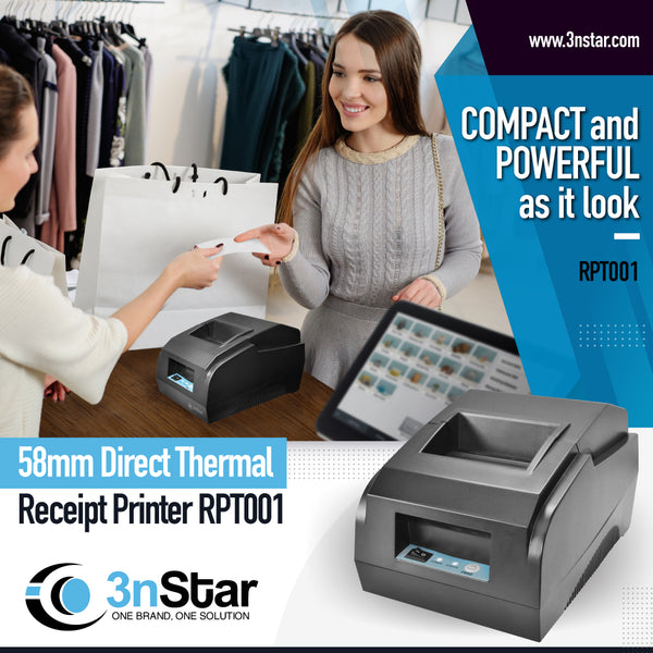 3nStar 58mm Direct Thermal Receipt Printer (RPT001) Manual Cutter