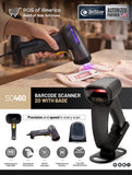 3nStar Light Industrial 2D Handheld Barcode Scanner SC460