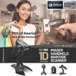 3nStar 1D Imager Handheld Barcode Scanner with Base and Autosense (SCI150) - POS OF AMERICA