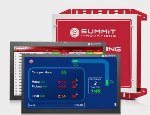 Summit SMT-200 Single Lane Timer System with Timer screen, Ranking screen, & Ceiling Speaker for Audio Alerts. - POS OF AMERICA