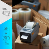 ZEBRA, AIT, DT PRINTER ZD410, 2" PRINT WIDTH, STANDARD EZPL, 203 DPI, US CORD, USB, NO BLUETOOTH, USB HOST, MODULAR CONNECTIVITY SLOT - POS OF AMERICA