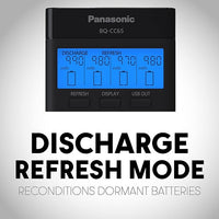 Panasonic Attune Eneloop Pro "AA" Charger CC65 with 4 Pack Batteries WAS-AACHARGER-4PK