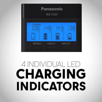 Panasonic Attune Eneloop Pro "AA" Charger CC65 with 4 Pack Batteries WAS-AACHARGER-4PK