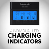 Panasonic Attune Eneloop Pro "AA" Charger CC65 with 4 Pack Batteries WAS-AACHARGER-4PK