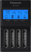 Panasonic Attune Eneloop Pro "AA" Charger CC65 with 4 Pack Batteries WAS-AACHARGER-4PK