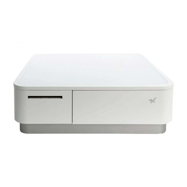 Star Micronics mPOP® Multifunction System White, Integrated Printer & Cash Drawer, USB-C, Bluetooth (MFi), Lightning, Universal Tablet Stand, Int PS - POS OF AMERICA