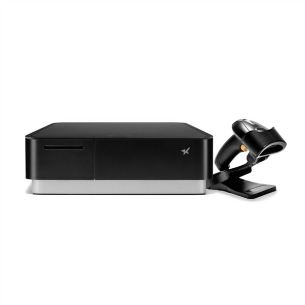 Star Micronics mPOP® Multifunction System Black with Scanner Integrated Printer & Cash Drawer, USB-C,  Bluetooth (MFi), Lightning, Universal Tablet Stand, Int PS - POS OF AMERICA