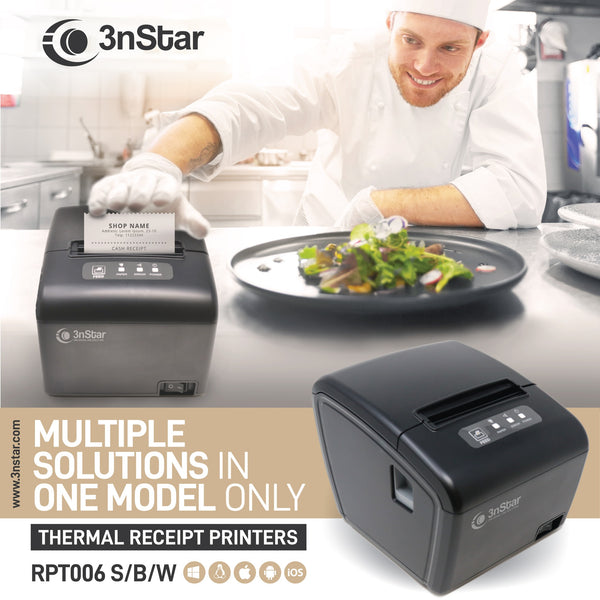 3nStar Direct Thermal Receipt Printer 80MM 3″ (RPT006) USB/Ethernet - POS OF AMERICA