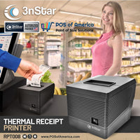 3nStar 80mm Direct Thermal Receipt Printer RPT008 USB SERIAL ETHERNET - POS OF AMERICA