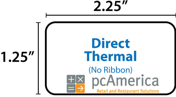 Zebra Label, Paper, 2.25x1.25in (57.2x31.8mm); DT, Z-Select 4000D, High Performance Coated, All-Temp Adhesive, 1in (25.4mm) core, 2100/roll, 12/box - POS OF AMERICA