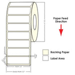 TM-C3500 3" x 1" (1A) High Gloss Paper Label 1070/Roll 811013 - POS OF AMERICA