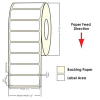 TM-C3500 3" x 1" (1A) High Gloss Paper Label 1070/Roll 811013 - POS OF AMERICA