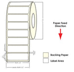 TM-C3500 3" x 1.5" (1A) High Gloss Paper Label 740/Roll 811014 - POS OF AMERICA