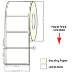 TM-C3500 2.5" x 1.5" High Gloss Paper Label 730/Roll 811034 - POS OF AMERICA