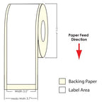 TM-C3500 3.5" x 100 Ft High Gloss Paper Label 811039 - POS OF AMERICA