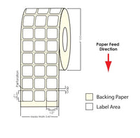 TM-C3500 1" x 1" (3A) Matte Paper Label 3200/Roll 812006 - POS OF AMERICA