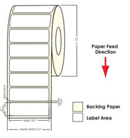 TM-C3500 3" x 1" (1A) Matte Paper Label 1070/Roll 812013 - POS OF AMERICA