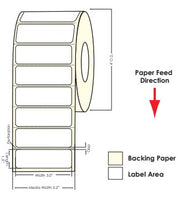 TM-C3500 3" x 1.5" (1A) Matte Paper Label 740/Roll 812014 - POS OF AMERICA