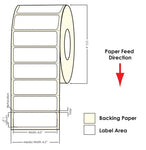 TM-C3500 4" x 1.5" (1A) Matte Paper Label 730/Roll 812018 - POS OF AMERICA