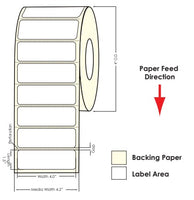 TM-C3500 4" x 1.5" (1A) Matte Paper Label 730/Roll 812018 - POS OF AMERICA