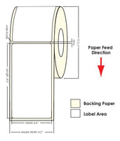 TM-C3500 4" x 8" (1A) Matte Paper Label 140/Roll 812026 - POS OF AMERICA
