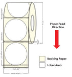 TM-C3500 2.5" Circle (1A) Matte Paper Label 450/Roll 812031 - POS OF AMERICA
